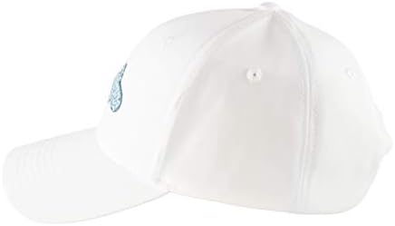 Bahama Links כובע גולף | כובע הגולף הלבן הטרופי | רקמת כריש לוויתן פרימיום | חומר ביצועים